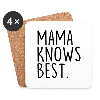 Mama Knows Best - Coasters (set of 4) - white - Front
