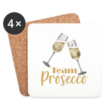Team Prosecco - Untersetzer (4er-Set) - Weiß - Vorne
