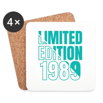1989 Édition Limitée Birthday Design - Dessous de verre (lot de 4) - blanc - Devant