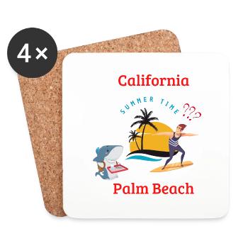 Palm Beach - Untersetzer (4er-Set) - Weiß - Vorne