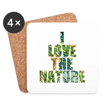 i love the nature - Coasters (set of 4) - white - Front
