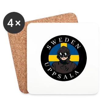 Uppsala Schweden - Untersetzer (4er-Set) - Weiß - Vorne