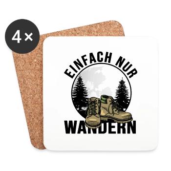 fernwandern bergwandern trekking biwak - Untersetzer (4er-Set) - Weiß - Vorne