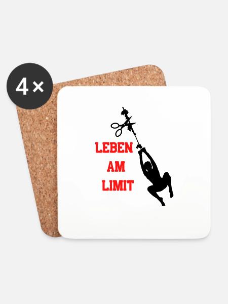 Leben am Limit - Untersetzer (4er-Set) - Weiß