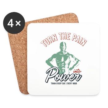 Bodybuilding is my passion - Coasters (set of 4) - white - Front