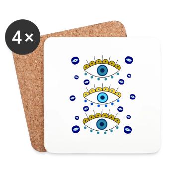 Magic Eyes - Coasters (set of 4) - white - Front