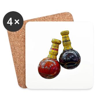 maracas Latin music mexico fiesta - Coasters (set of 4) - white - Front