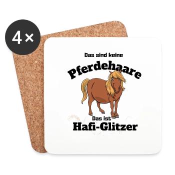 Hafi Glitzer - Untersetzer (4er-Set) - Weiß - Vorne