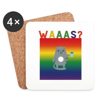 Waaas - Untersetzer (4er-Set) - Weiß - Vorne