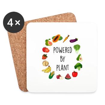 Vegan - Coasters (set of 4) - white - Front