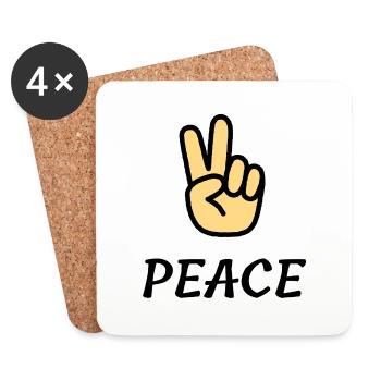 Cool peace design - Coasters (set of 4) - white - Front