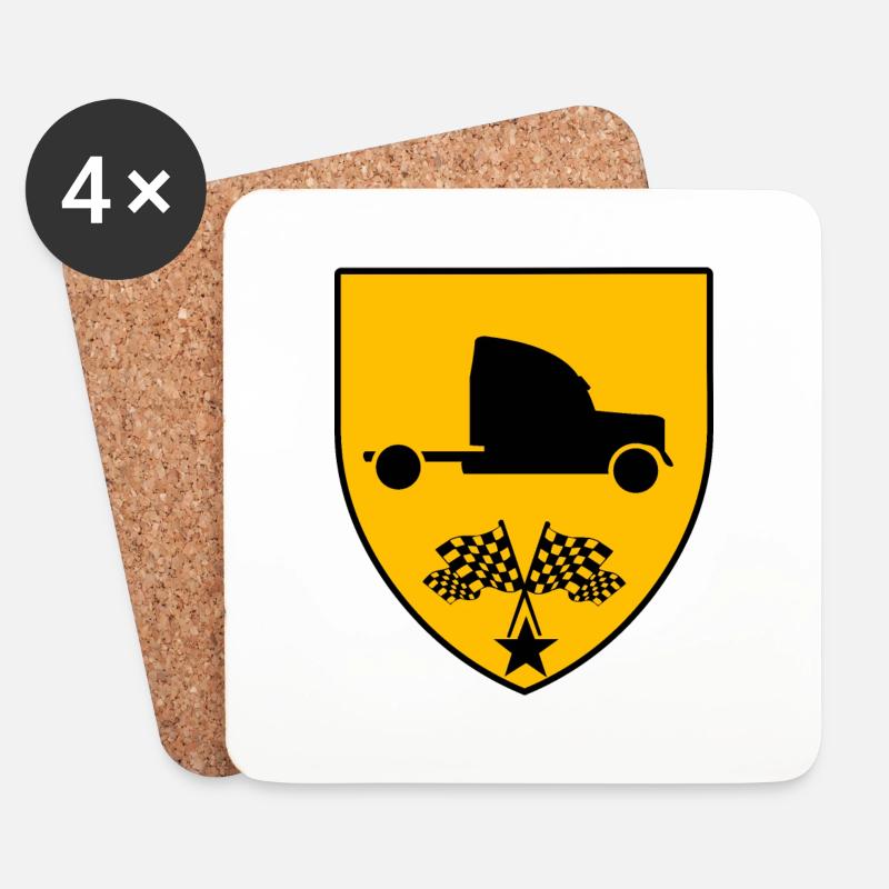 Truck - Untersetzer (4er-Set) - Weiß