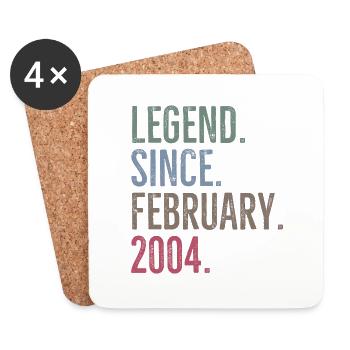Legende seit Februar 2004 - Untersetzer (4er-Set) - Weiß - Vorne