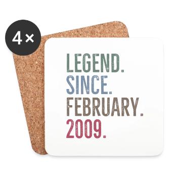 Legend Since February 2009 - Coasters (set of 4) - white - Front