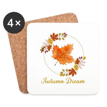 Herbsttraum - Untersetzer (4er-Set) - Weiß - Vorne