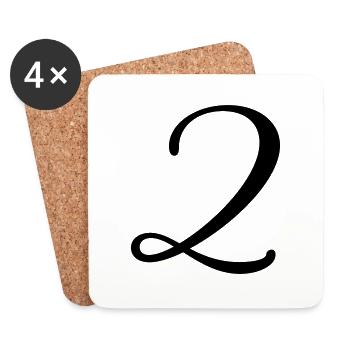 2 - Dessous de verre (lot de 4) - blanc - Devant