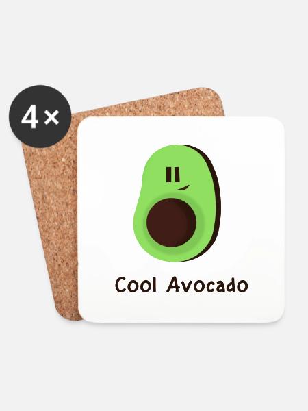 Cool avocado - Coasters (set of 4) - white