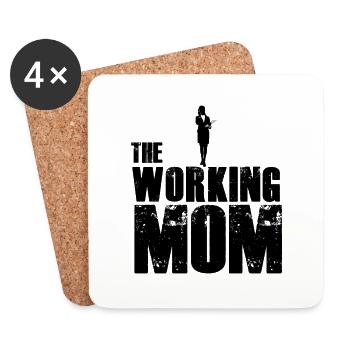 The working Mom - Untersetzer (4er-Set) - Weiß - Vorne