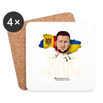 Zelenskyi T-Shirt Moldova - Coasters (set of 4) - white - Front