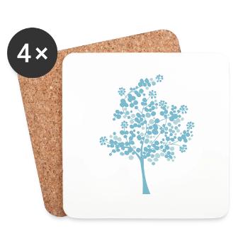 Snowball tree - Coasters (set of 4) - white - Front