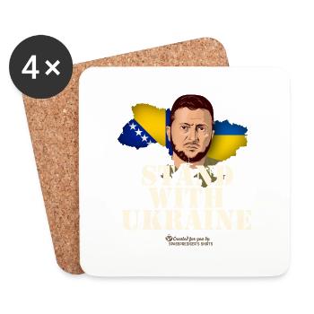 Ukraine Bosnia Herzegovina - Coasters (set of 4) - white - Front