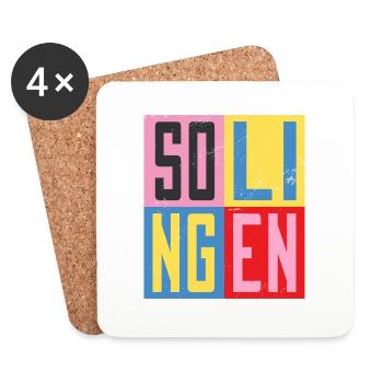 Solingen Städte Design - Untersetzer (4er-Set) - Weiß - Vorne