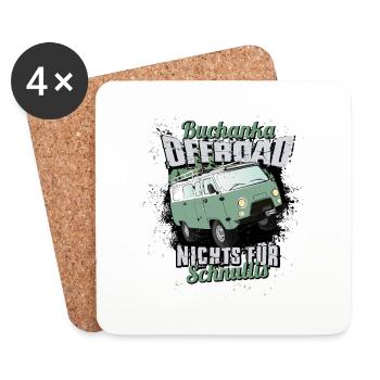 Buchanka Offroad - Jubiläums-Edition - Untersetzer (4er-Set) - Weiß - Vorne