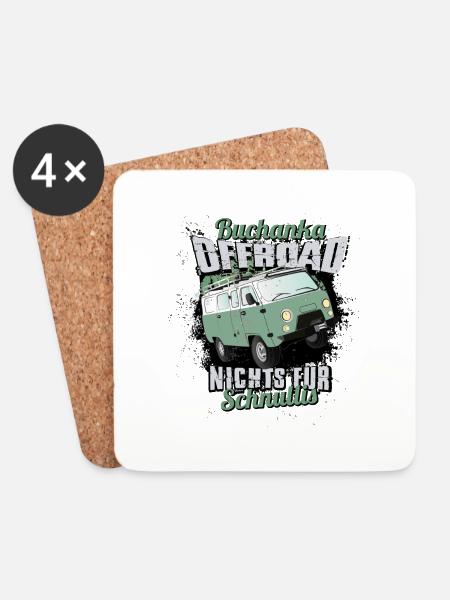 Buchanka Offroad - Jubiläums-Edition - Untersetzer (4er-Set) - Weiß
