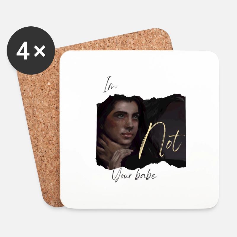 Not your babe - Untersetzer (4er-Set) - Weiß