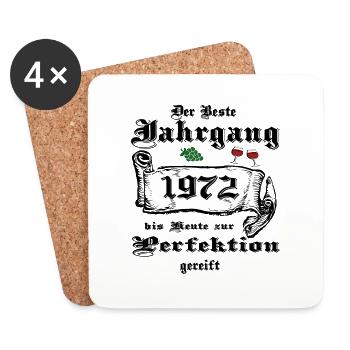 Bester Jahrgang 1972 Heute zur Perfektion gereift - Untersetzer (4er-Set) - Weiß - Vorne