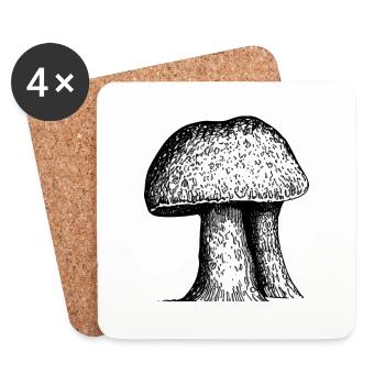 Pilz Pilze Giftpilze Mykologie erdig natürlich 1 - Untersetzer (4er-Set) - Weiß - Vorne