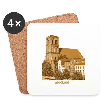 Anklam Hansestadt Vorpommern Nikolaikirche - Untersetzer (4er-Set) - Weiß - Vorne