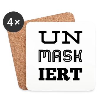UN MASKED - Unmasked - Unmasked. NEW HIT! - Coasters (set of 4) - white - Front