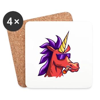 Unicorn - Untersetzer (4er-Set) - Weiß - Vorne