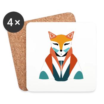 Fuchs - Untersetzer (4er-Set) - Weiß - Vorne