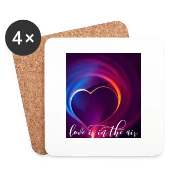love is in the air - Untersetzer (4er-Set) - Weiß - Vorne