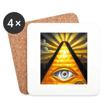 The Occult Eye - Coasters (set of 4) - white - Front