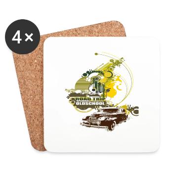 Old School - Coasters (set of 4) - white - Front