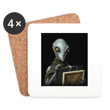 Alien artist - Coasters (set of 4) - white - Front