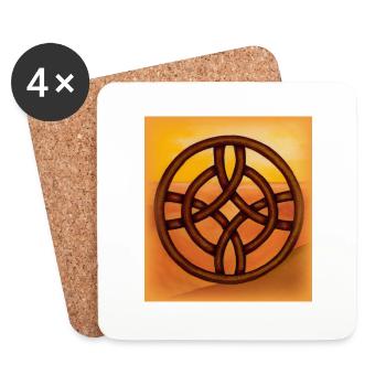 celtic cross - Coasters (set of 4) - white - Front