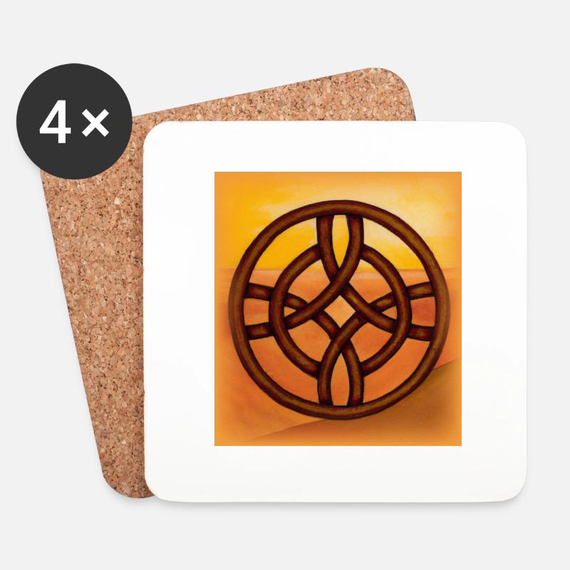 celtic cross - Coasters (set of 4) - white