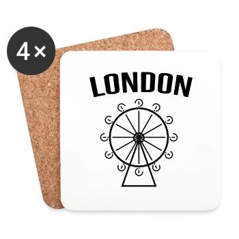 London - Coasters (set of 4) - white - Front