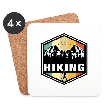 Hiking - Coasters (set of 4) - white - Front