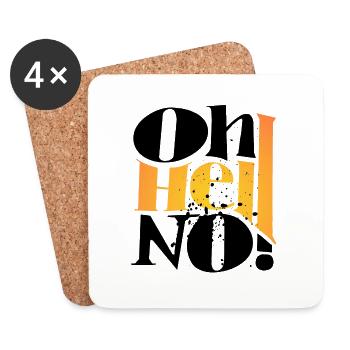 Oh Hell No ! Only One Place - Coasters (set of 4) - white - Front