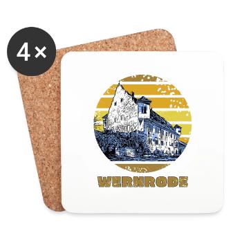 Südharz Merch - Wernrode - Untersetzer (4er-Set) - Weiß - Vorne
