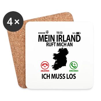 Irland Abschiedsgeschenk für Fans Liebhaber Lustig - Untersetzer (4er-Set) - Weiß - Vorne