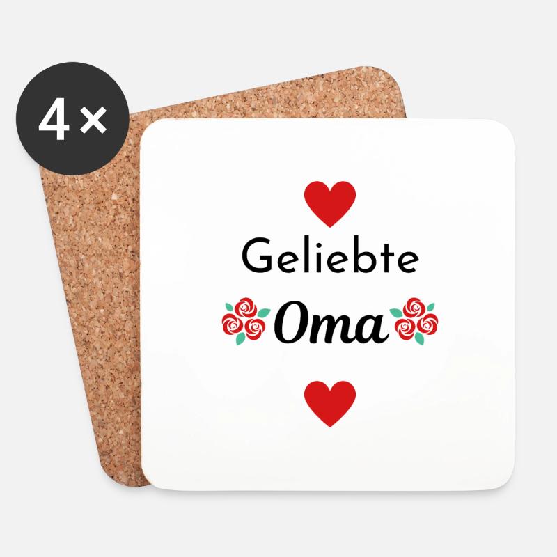 Geliebte Oma - Untersetzer (4er-Set) - Weiß