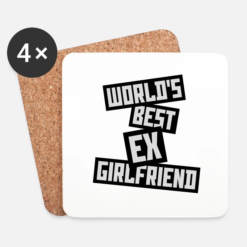 worlds best ex girlfriend - Untersetzer (4er-Set) - Weiß