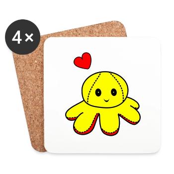 Octopus v2 - Coasters (set of 4) - white - Front