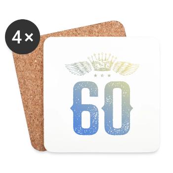 60 Number Crown - Coasters (set of 4) - white - Front